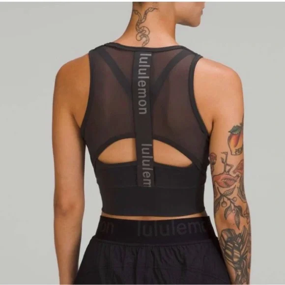 Lululemon Athletica Mesh-Back Training
Cropped Tank Top Sz 14 XL Graphite Gray - Picture 3 of 8